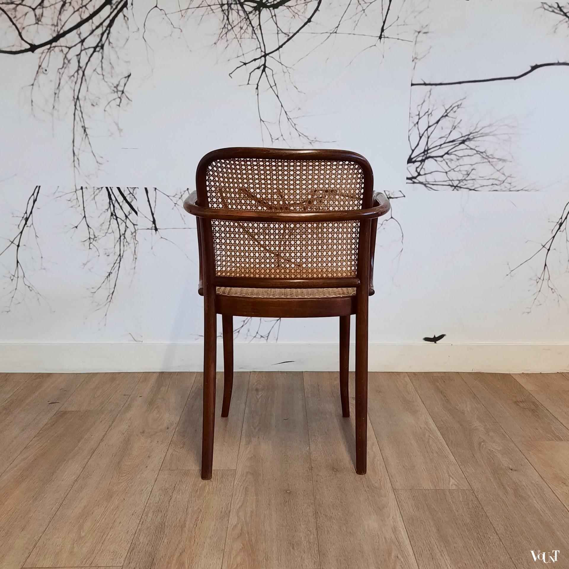 Set van 4 bruine Praag of 811 stoelen, Ligna, jaren '70