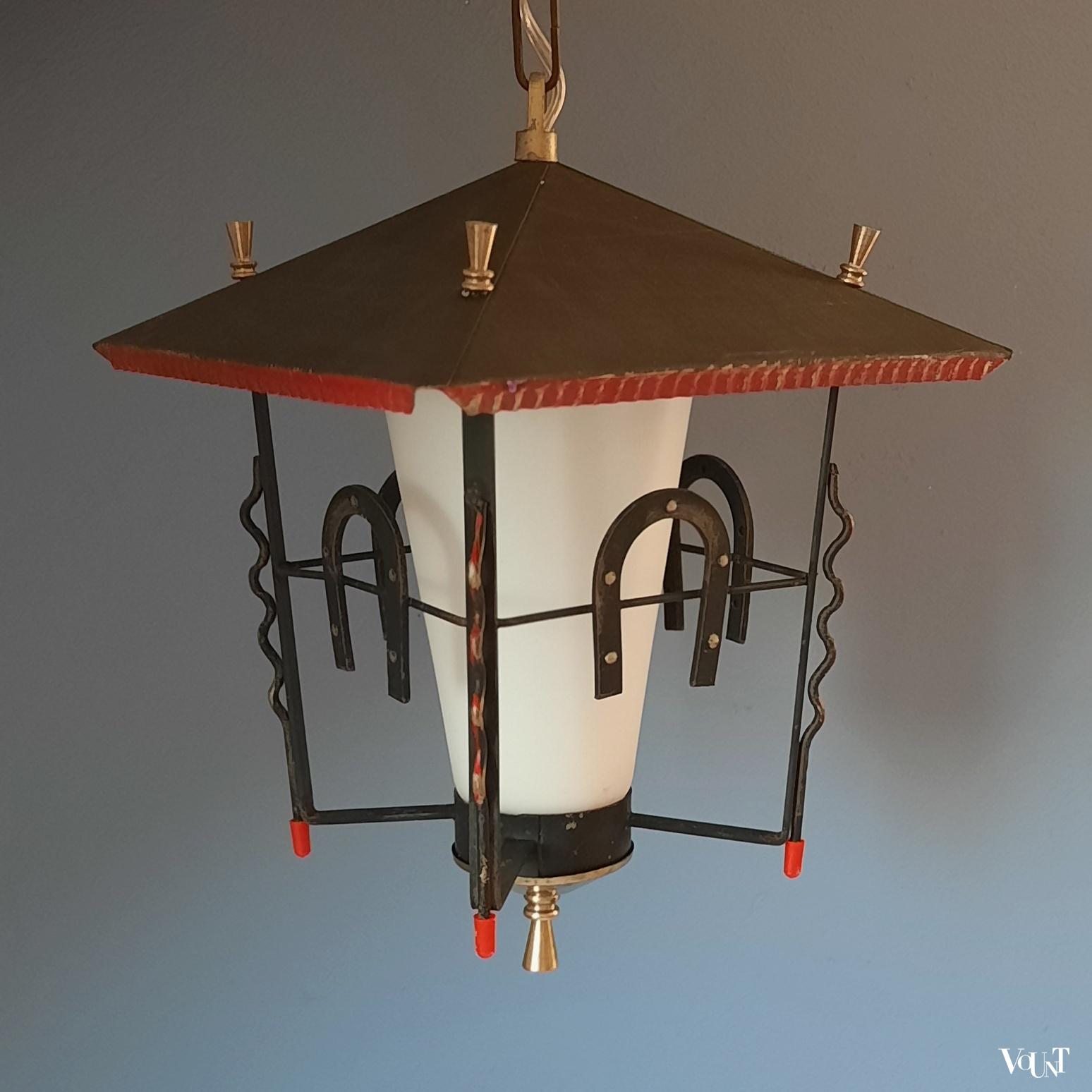 Franse hallamp / lantaarnlamp, jaren '50