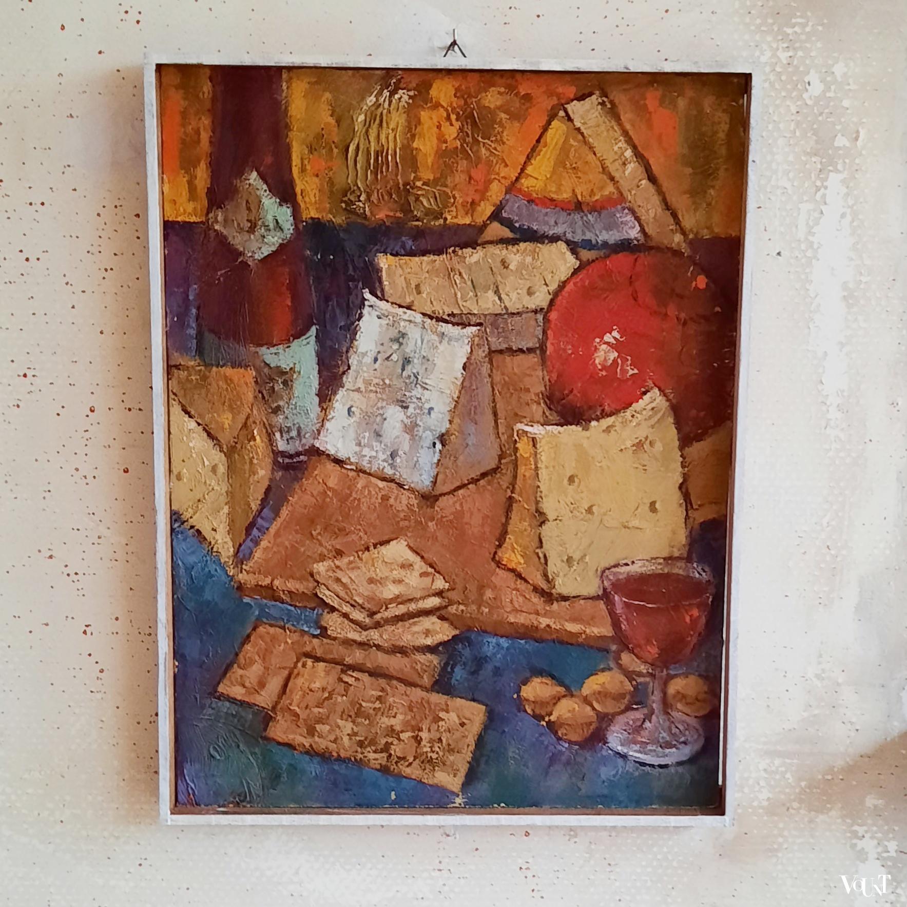 Stilleven met kazen en wijn, jaren '60