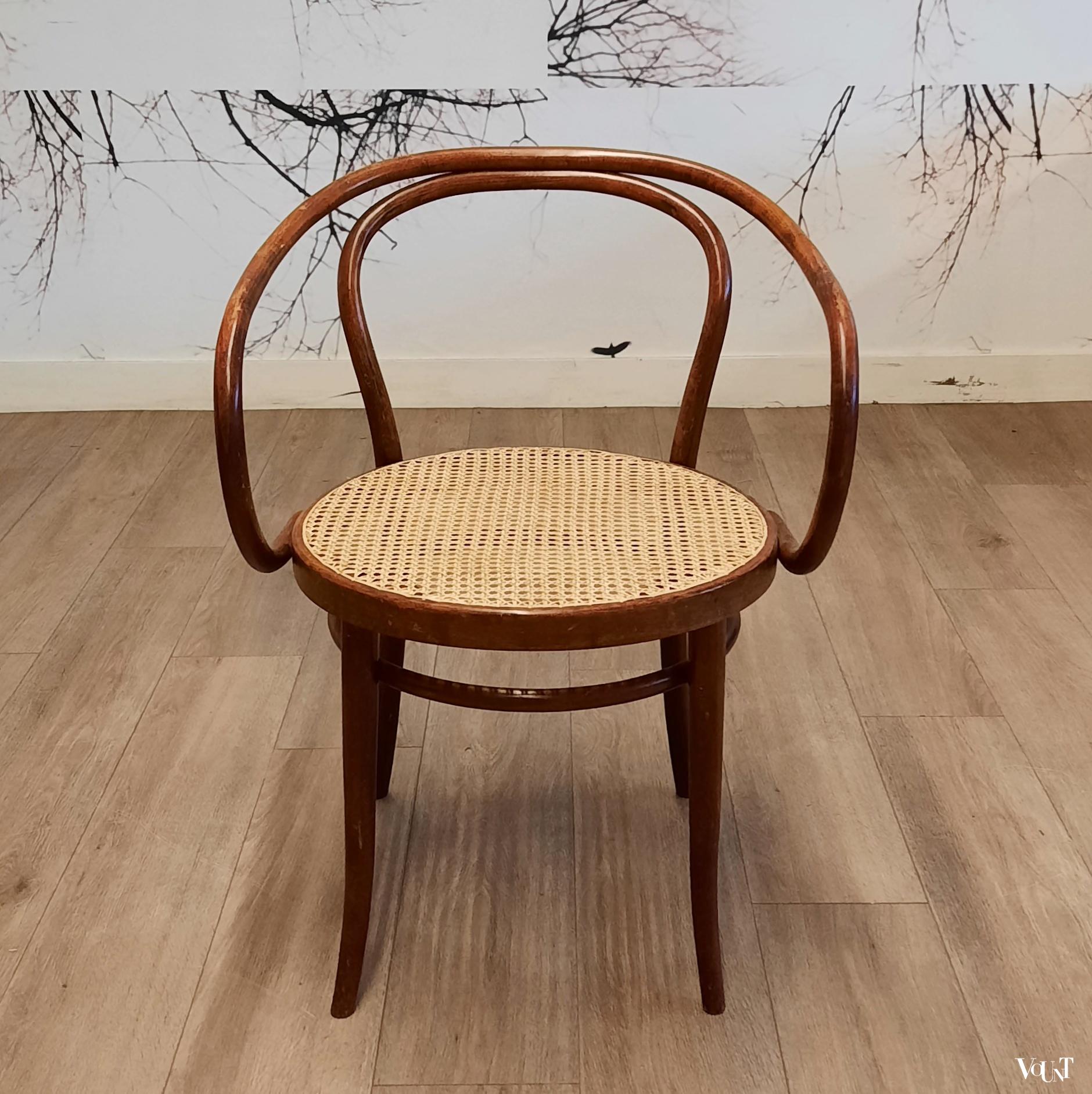 Set van 4 bruine 209 stoelen, Ligna, jaren '70