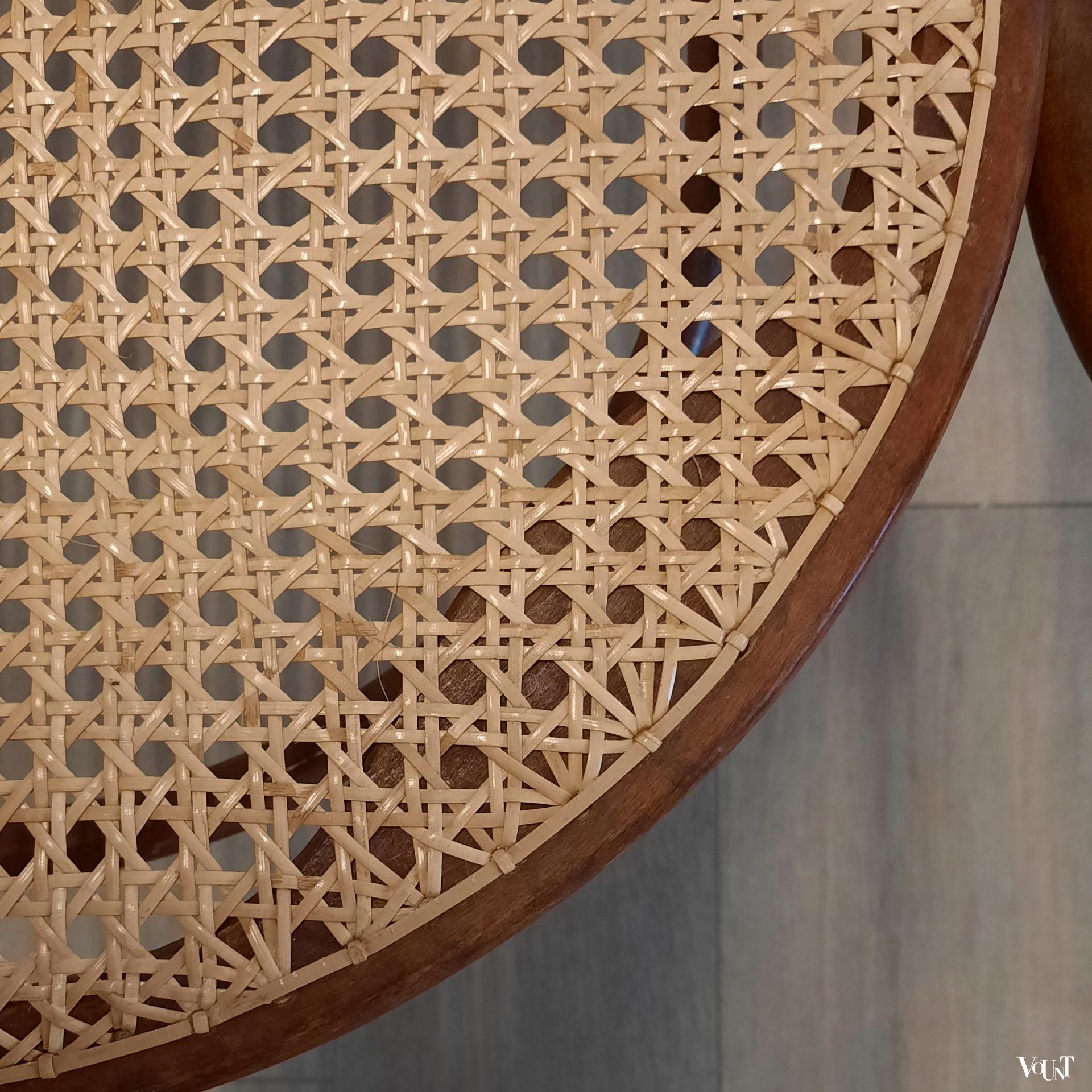 Set van 4 bruine 209 stoelen, Ligna, jaren '70