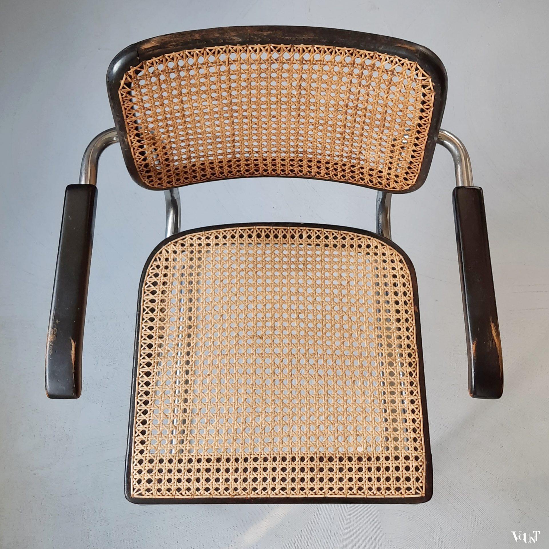 Zwarte S64 stoel, Marcel Breuer voor Thonet, jaren '30/'40