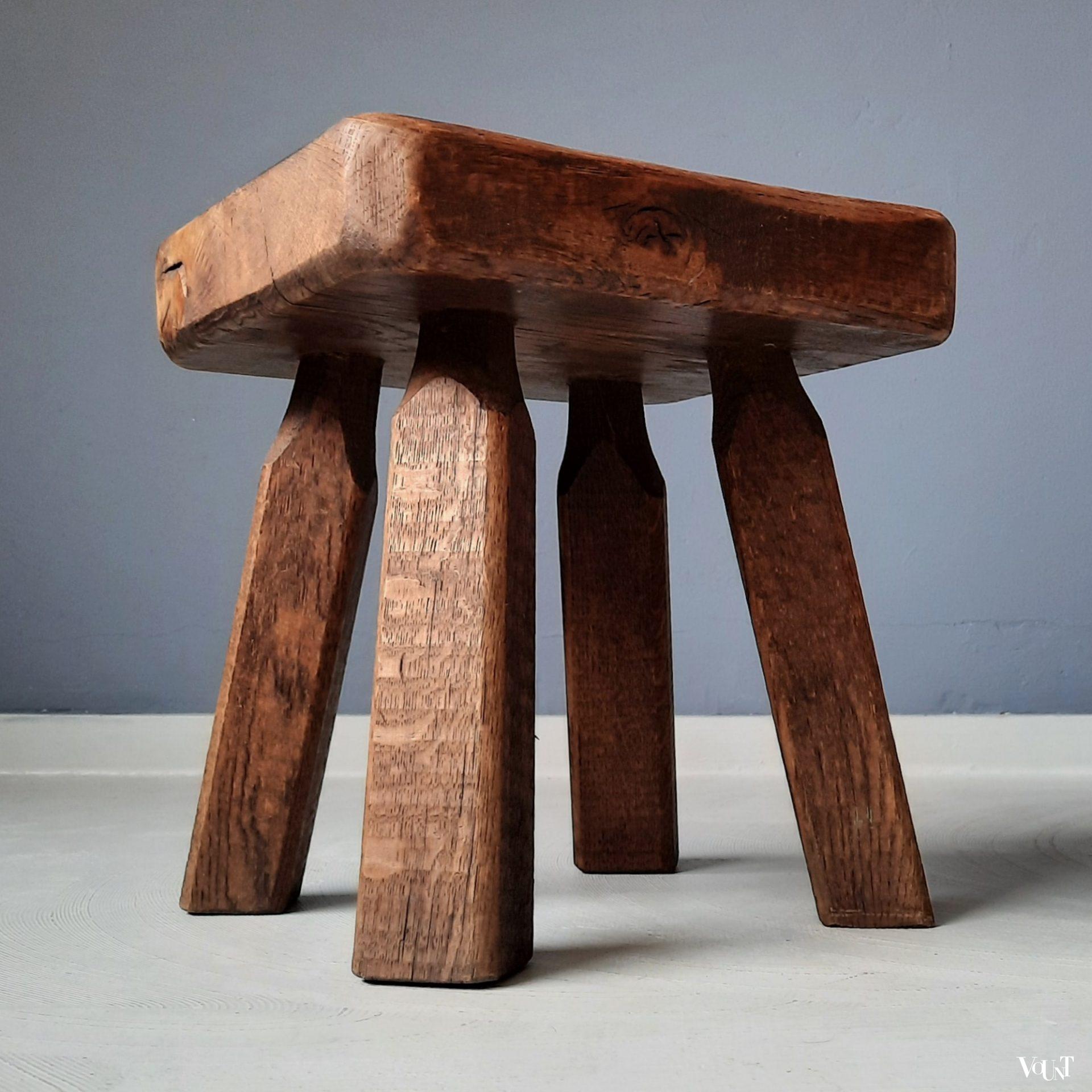 Set van 2 brutalist bijzettafeltjes, jaren '60/'70