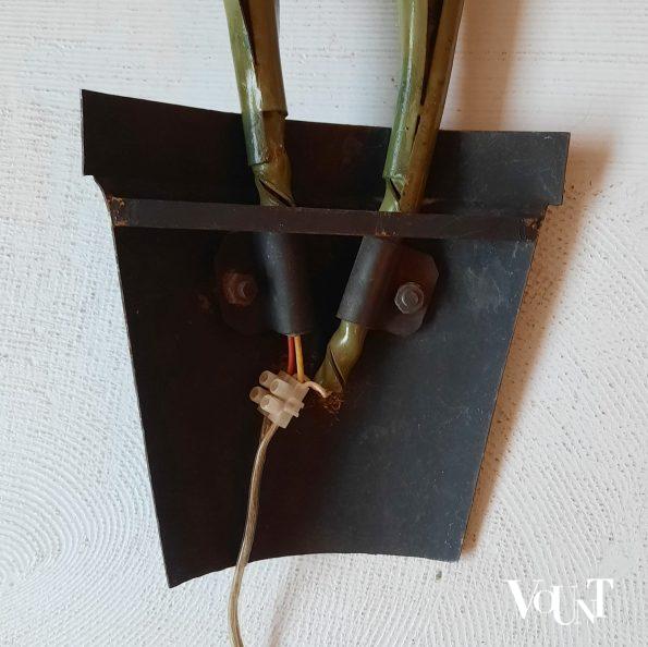 Wandverlichting plantenpotten met bloemen, Frankrijk, jaren '50/'60