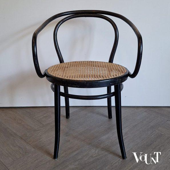 Set van 4 zwarte 209 stoelen, Ligna, jaren '70