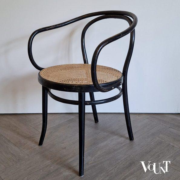Set van 4 zwarte 209 stoelen, Ligna, jaren '70