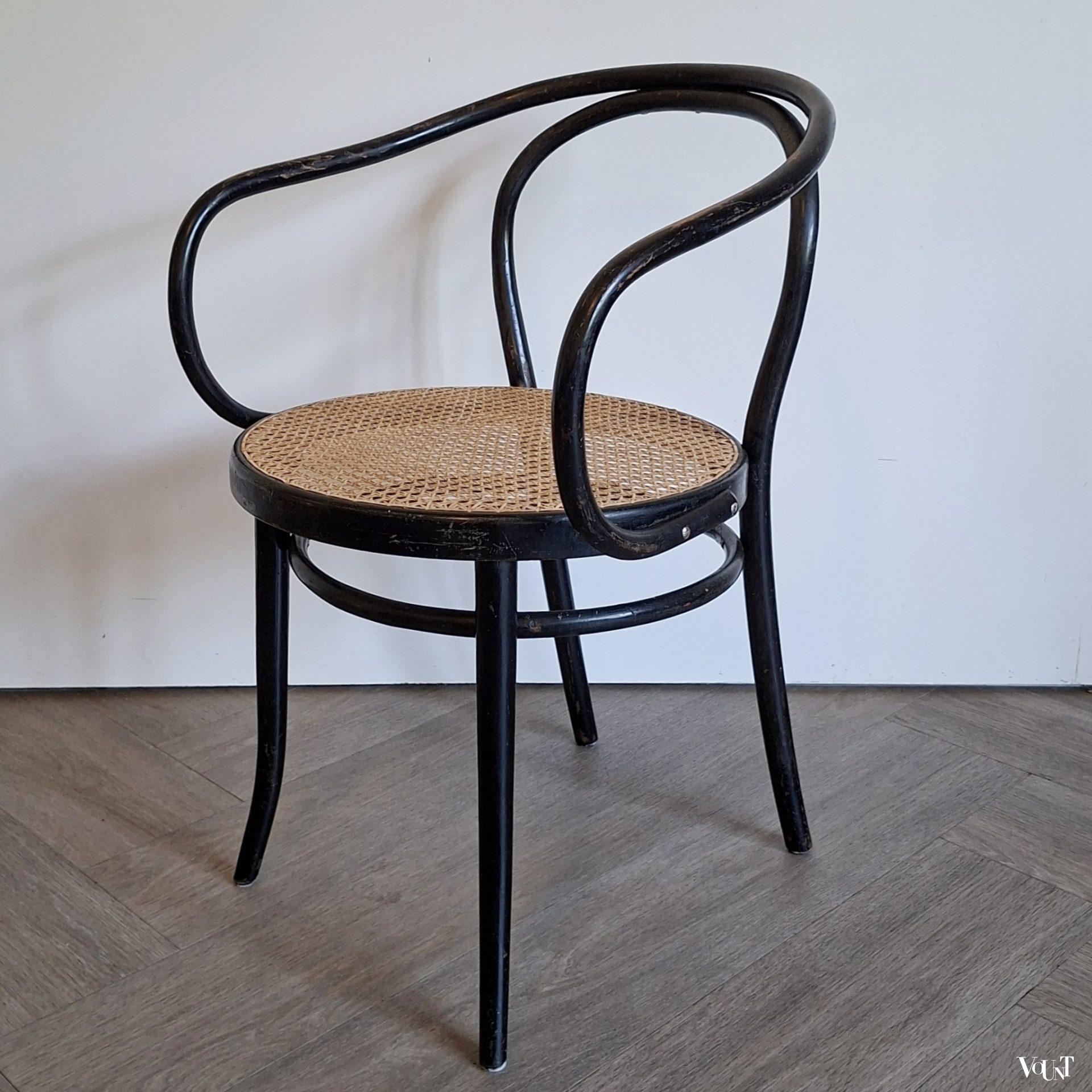 Set van 4 zwarte 209 stoelen, Ligna, jaren '70