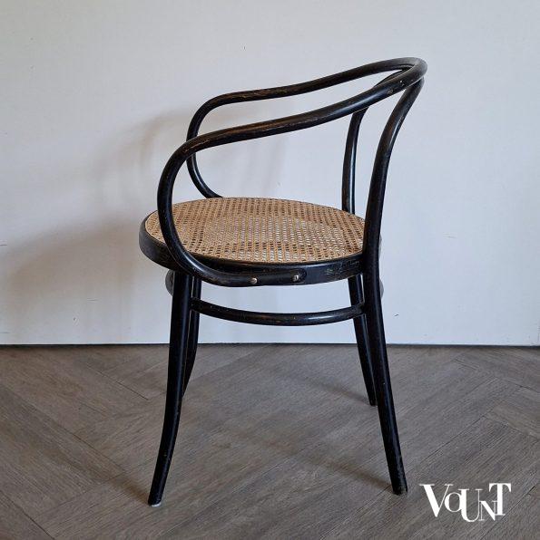Set van 4 zwarte 209 stoelen, Ligna, jaren '70