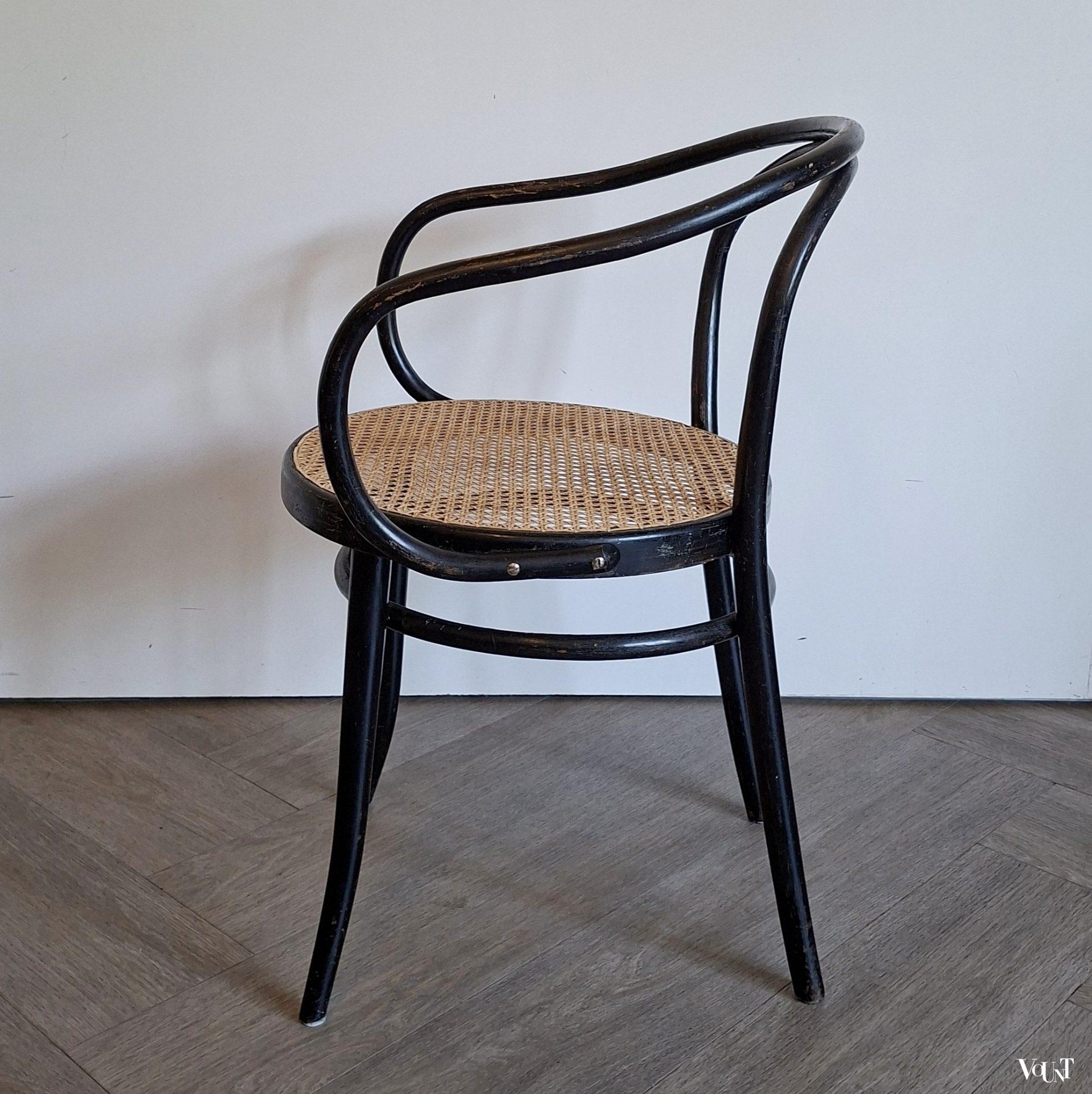 Set van 4 zwarte 209 stoelen, Ligna, jaren '70