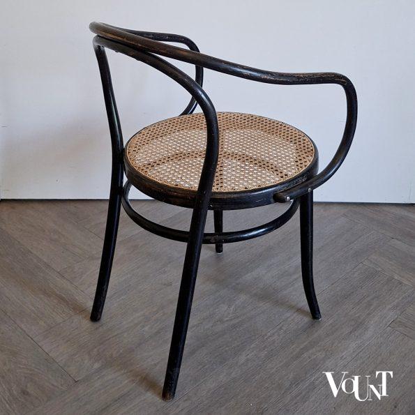 Set van 4 zwarte 209 stoelen, Ligna, jaren '70