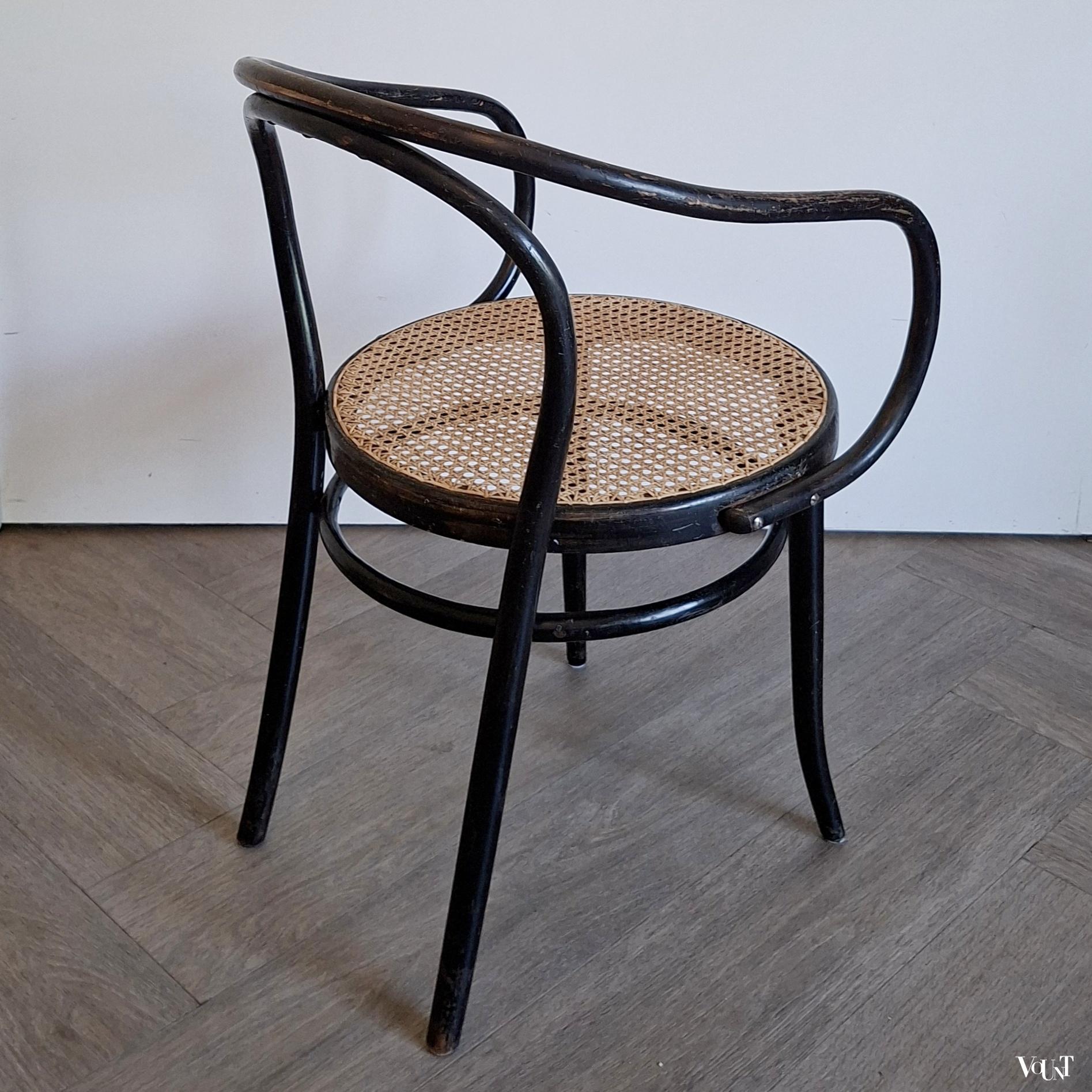 Set van 4 zwarte 209 stoelen, Ligna, jaren '70