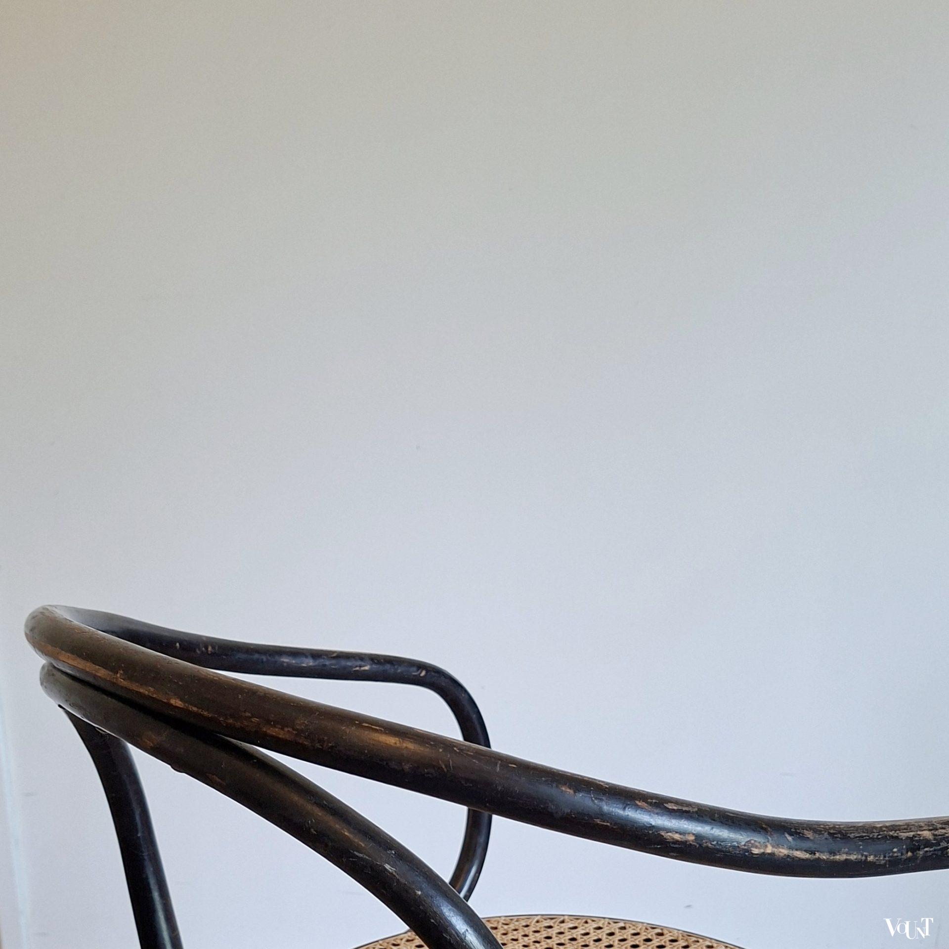 Set van 4 zwarte 209 stoelen, Ligna, jaren '70