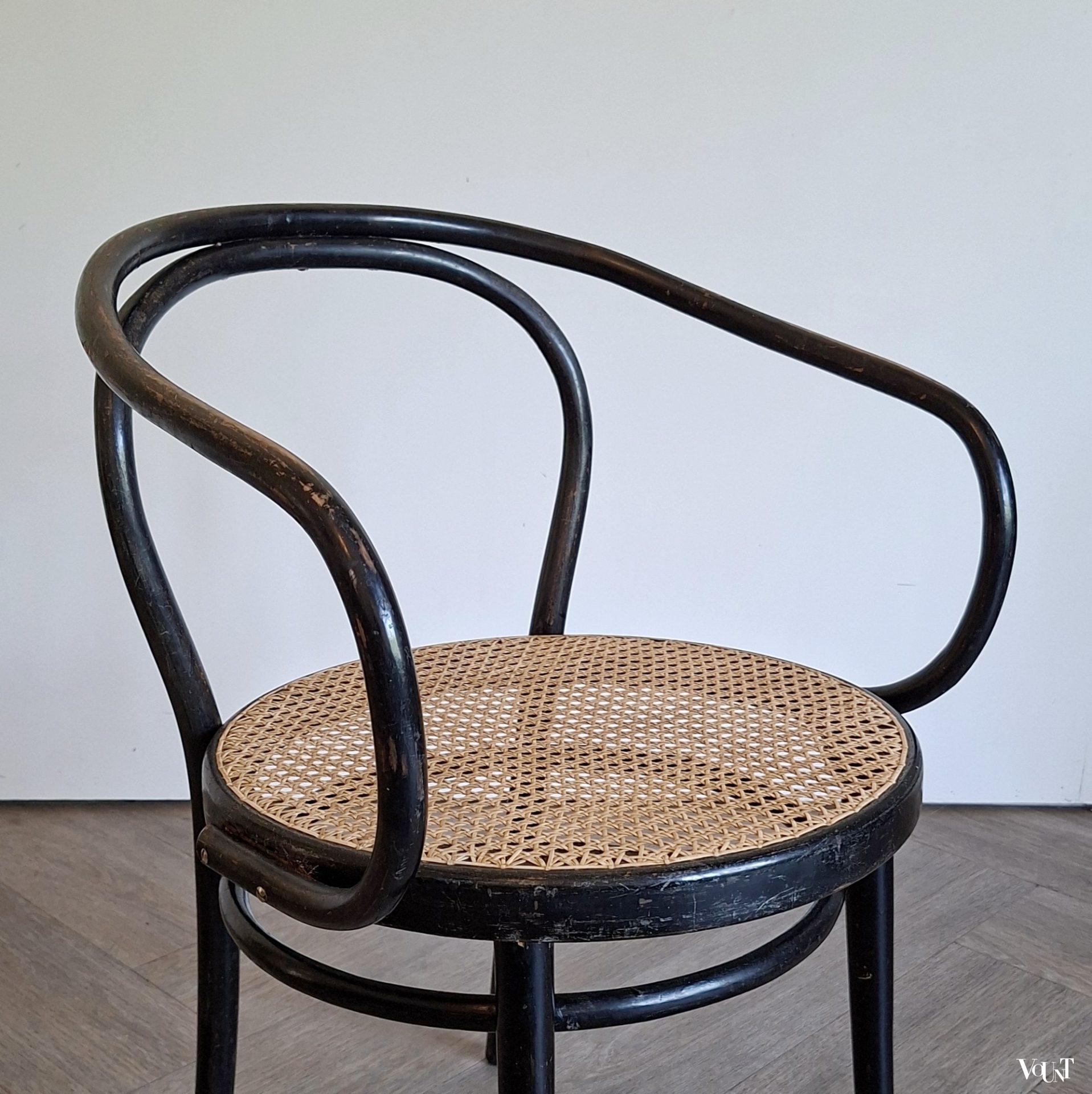 Set van 4 zwarte 209 stoelen, Ligna, jaren '70