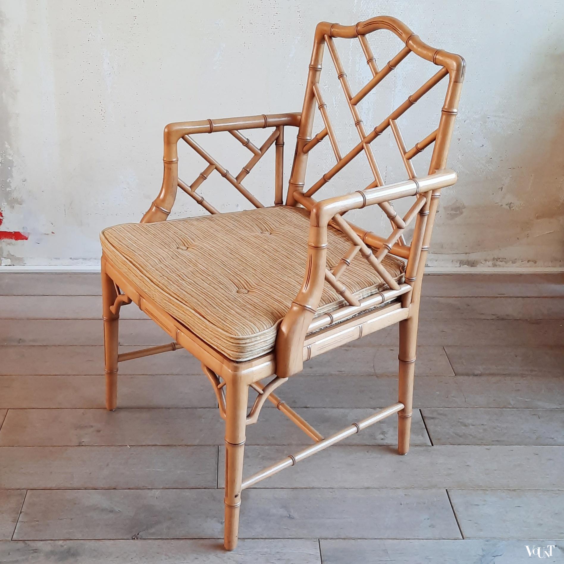 Faux bamboo Chippendale stoel, jaren '80