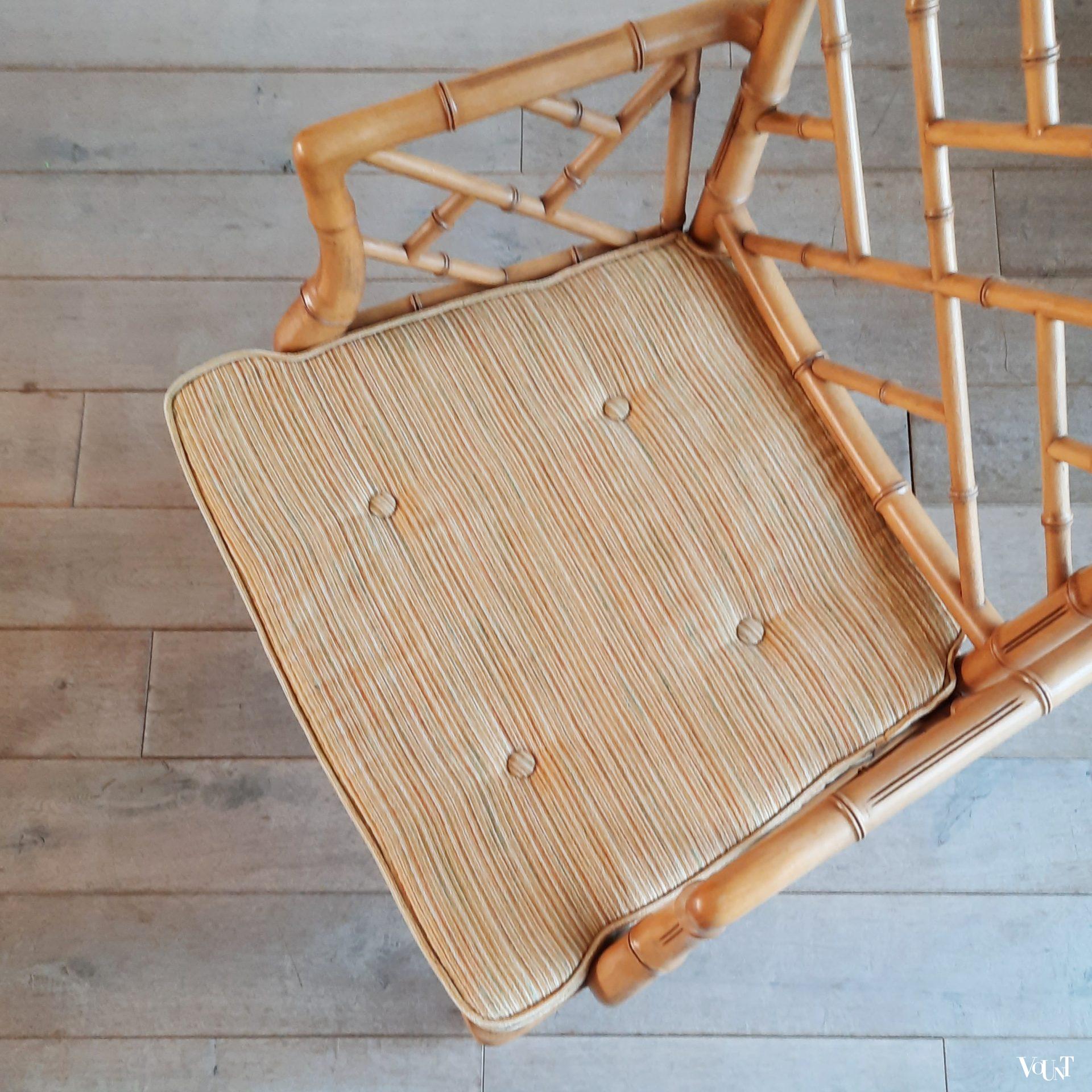 Faux bamboo Chippendale stoel, jaren '80