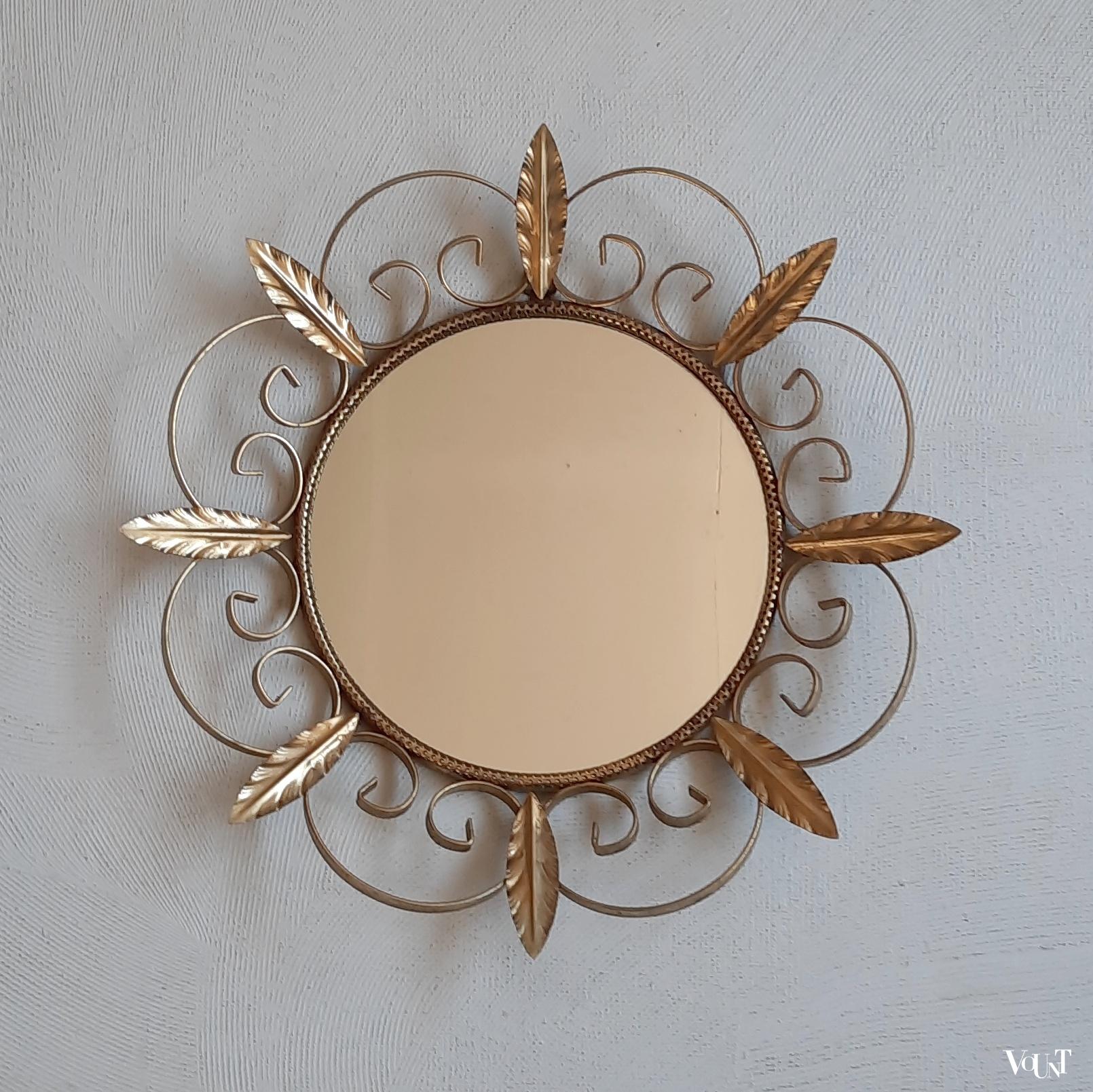 Zonnespiegel / sunburst mirror Deknudt, jaren '70