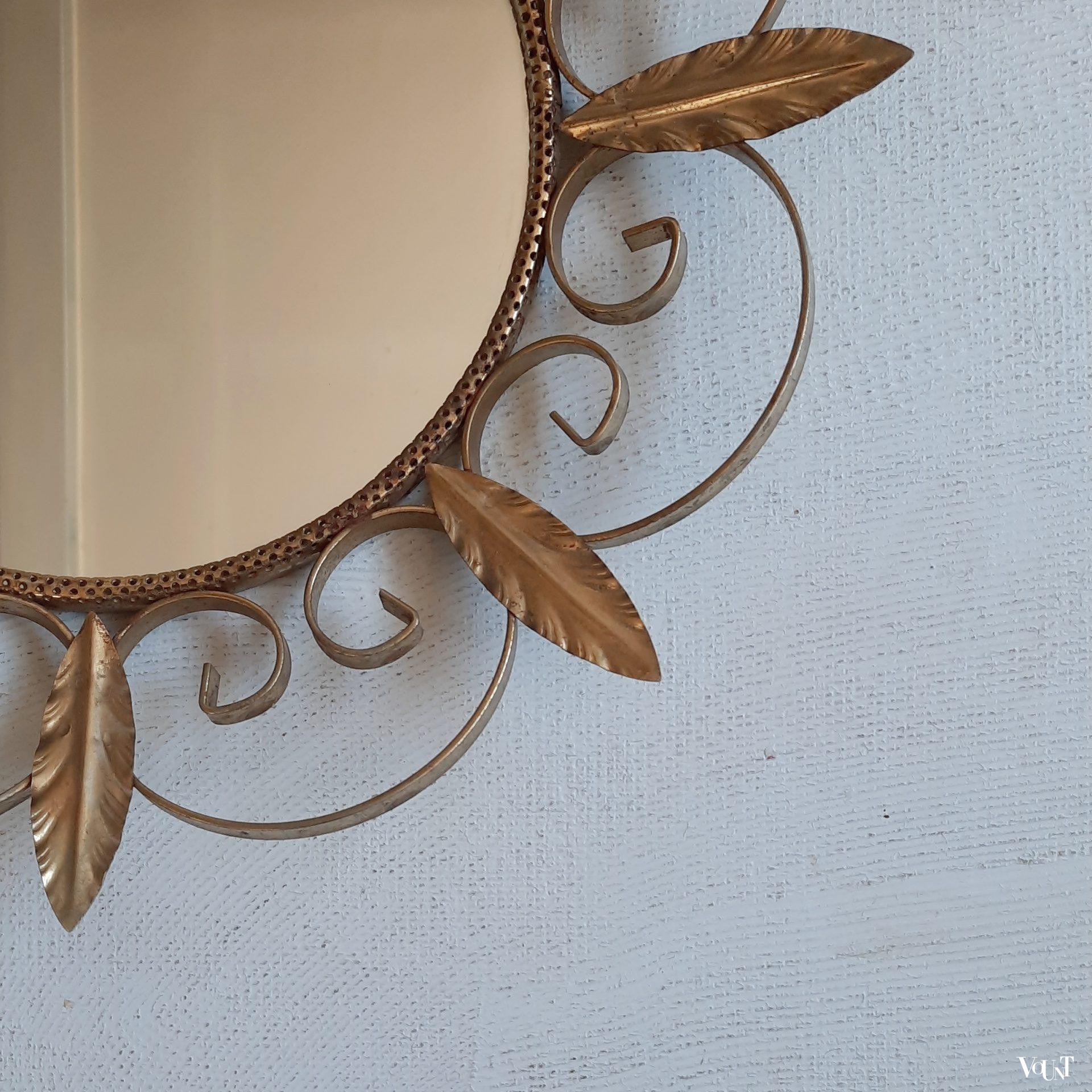 Zonnespiegel / sunburst mirror Deknudt, jaren '70