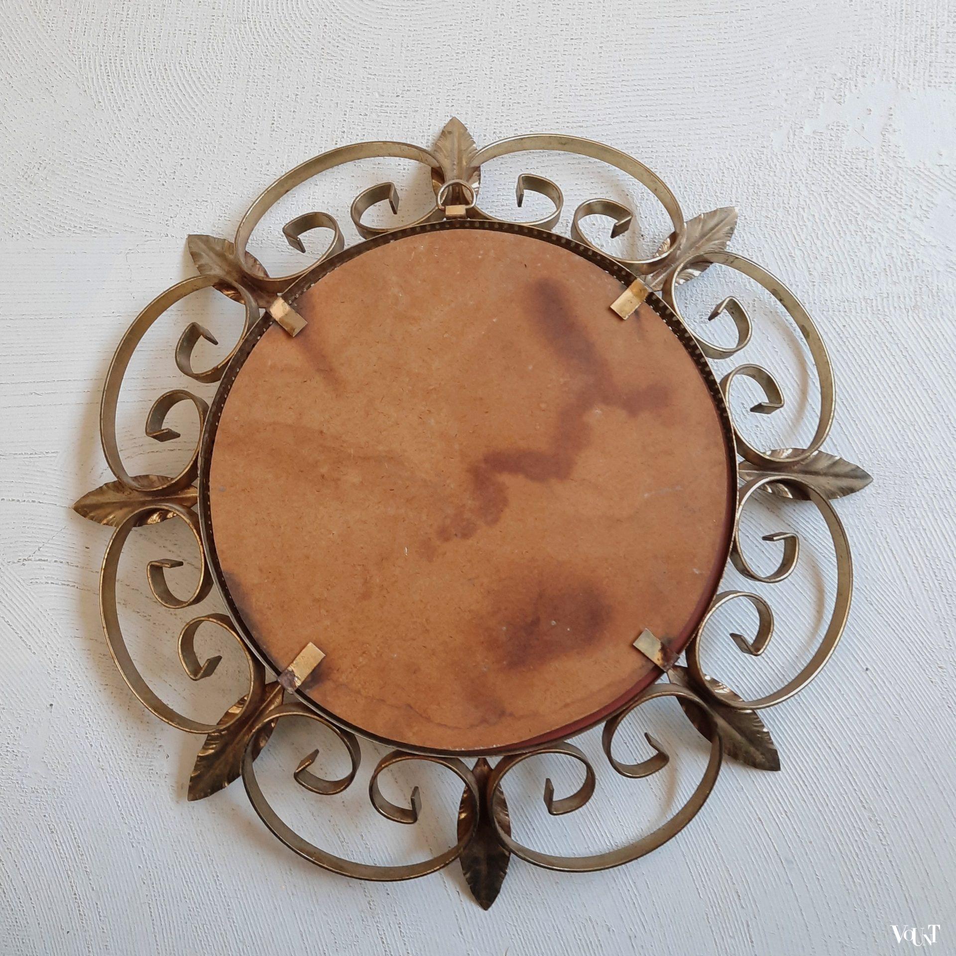 Zonnespiegel / sunburst mirror Deknudt, jaren '70