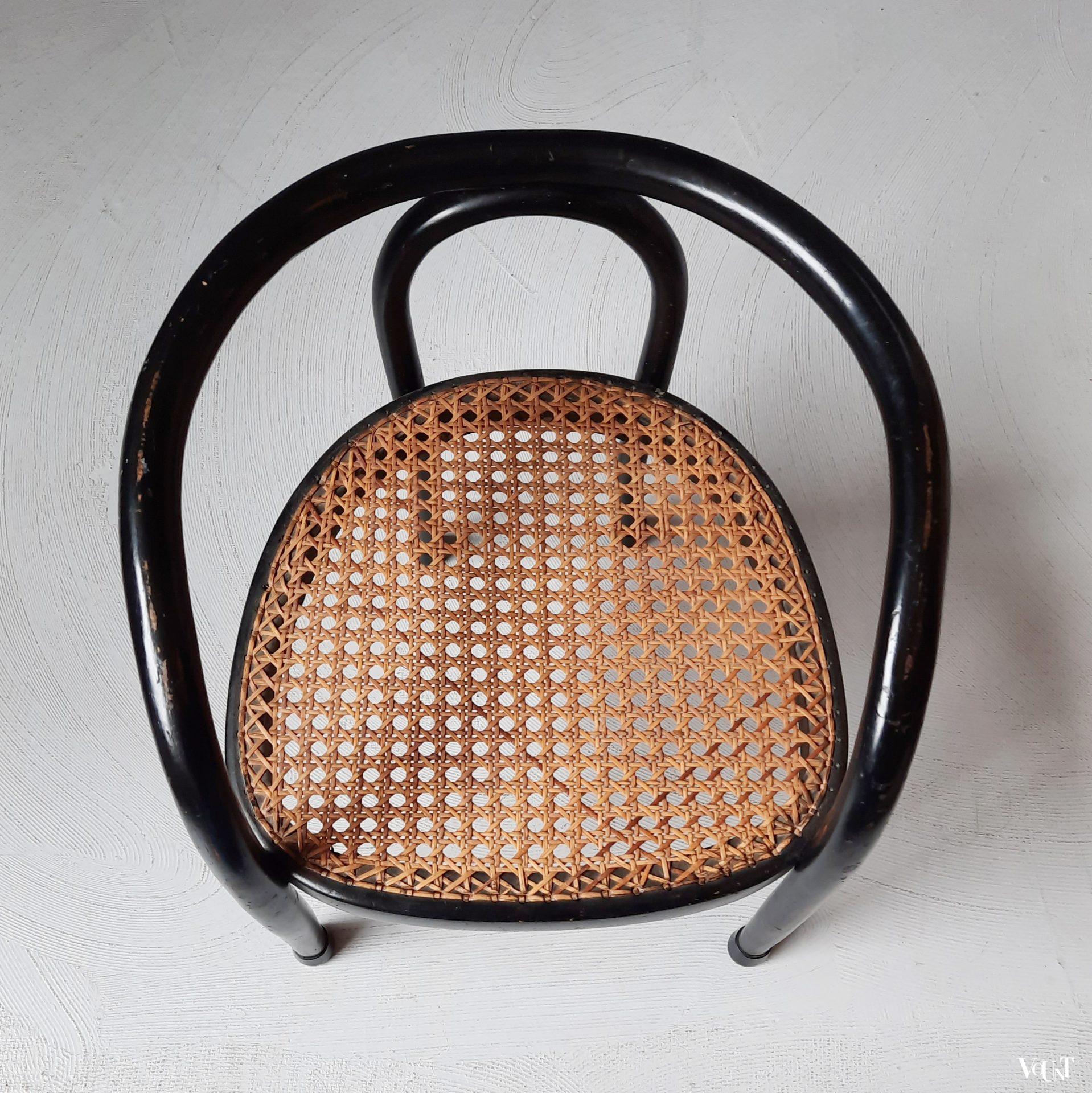 Bentwood kinderstoeltje met rotan zitting, Salvatore Leone / Sautto e Liberale, 1e helft 20e eeuw