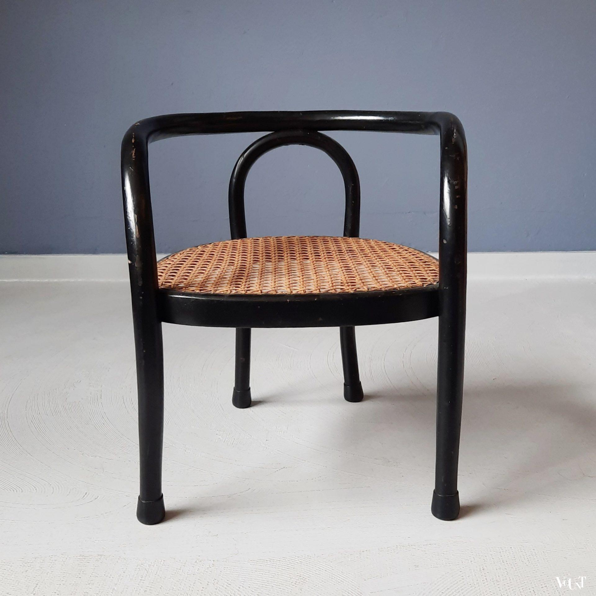 Bentwood kinderstoeltje met rotan zitting, Salvatore Leone / Sautto e Liberale, 1e helft 20e eeuw