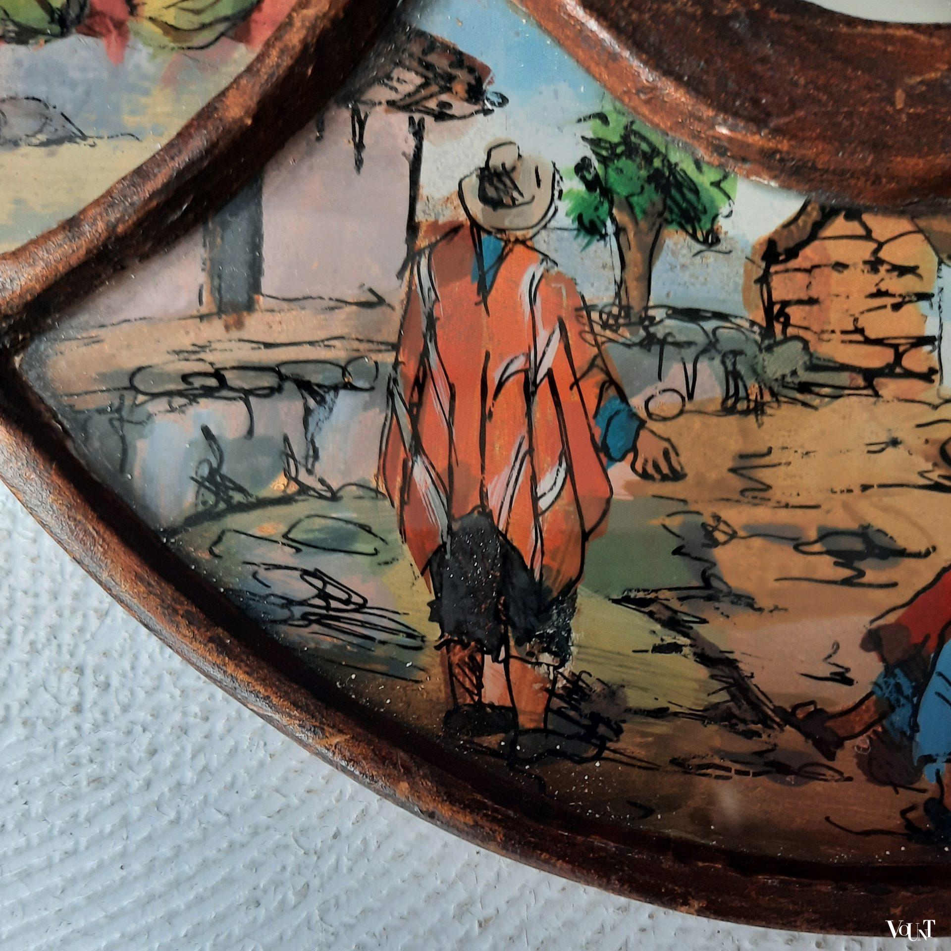 Set van 2 Peruaanse folk art spiegels, jaren '60