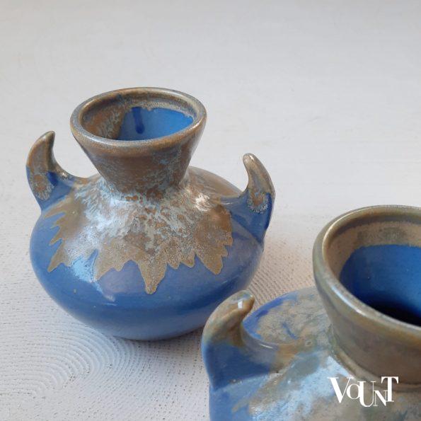Set van 2 art deco vaasjes, Alpac, jaren '60/'70