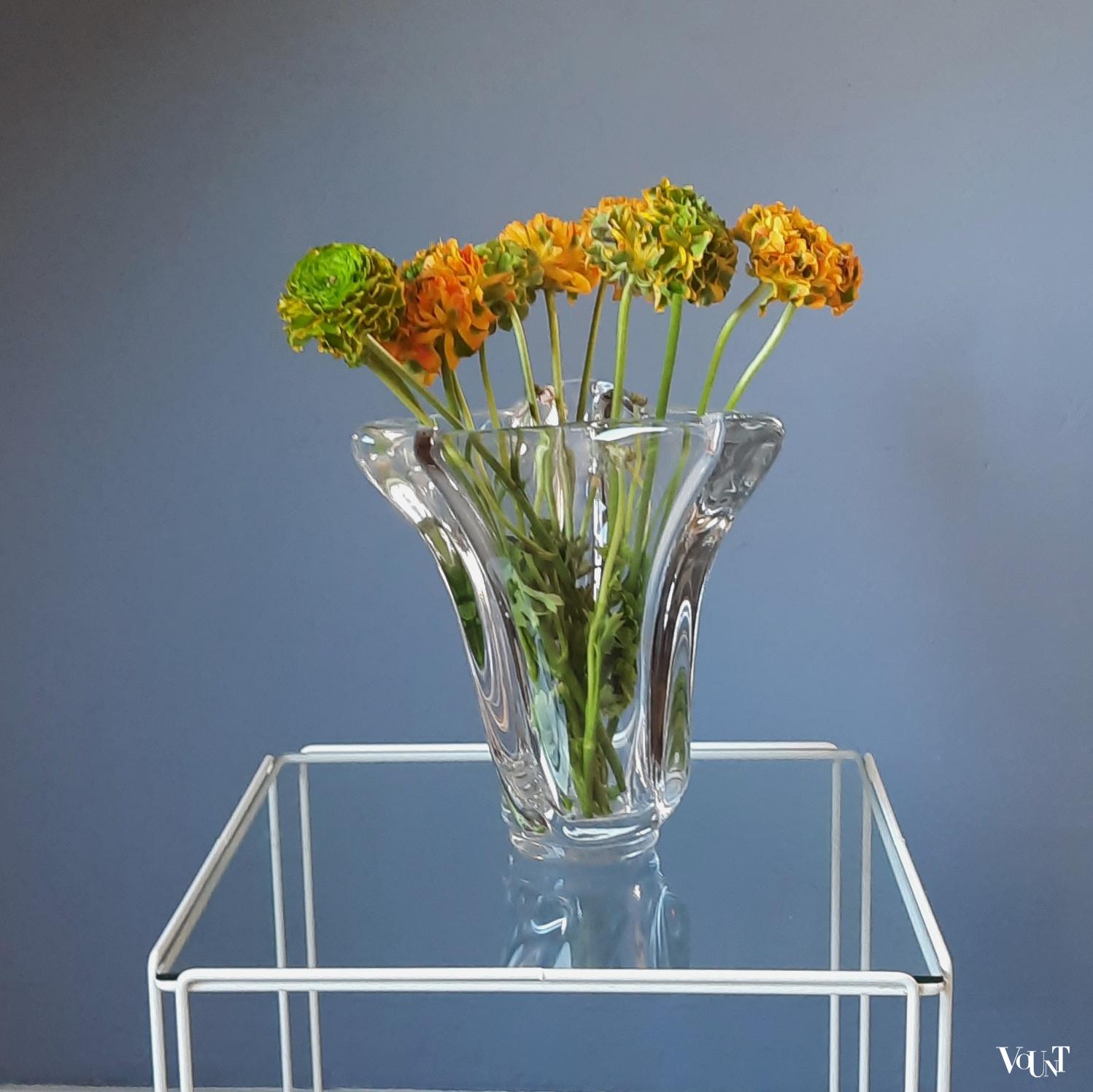 Zware Franse kristallen vaas, jaren '60/'70