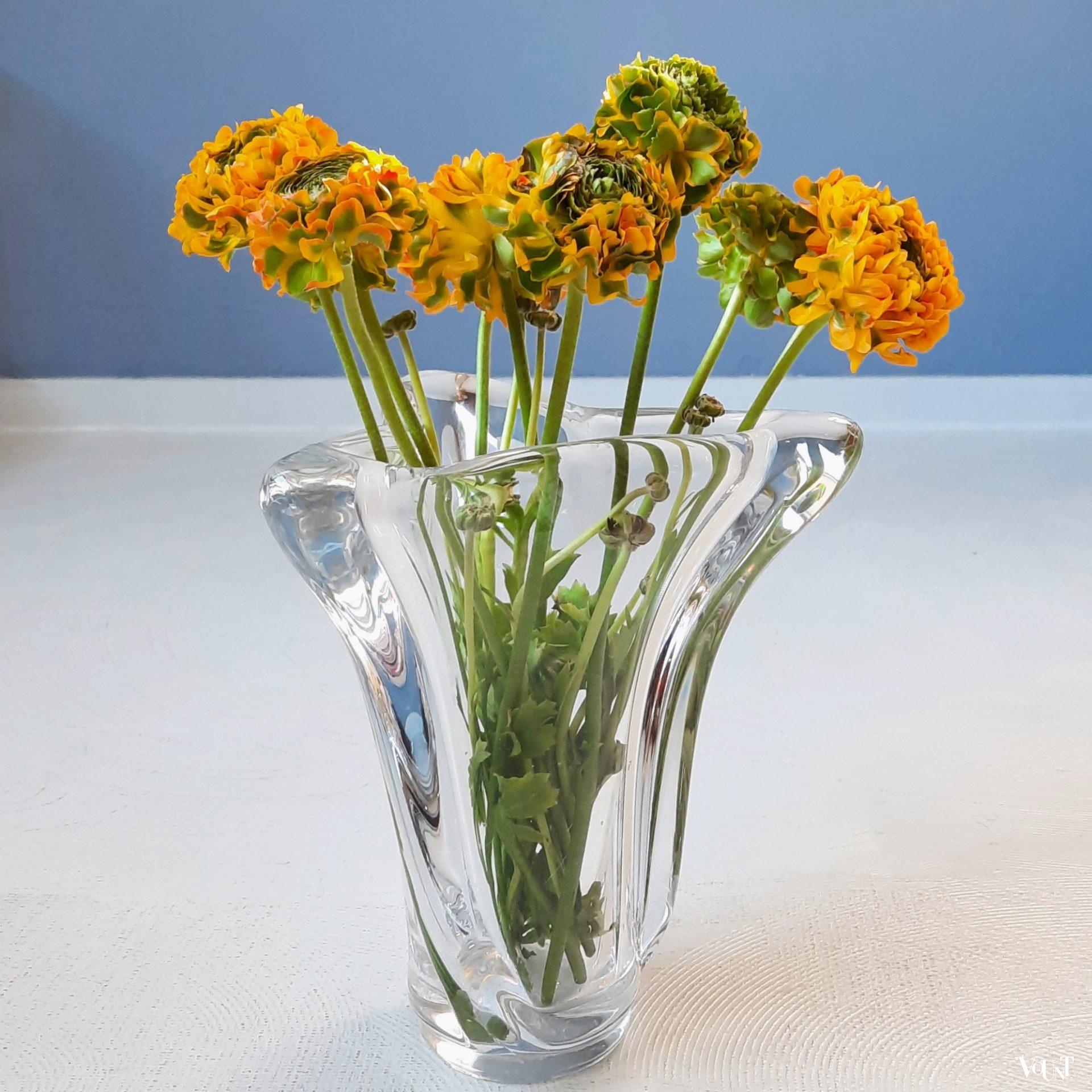 Zware Franse kristallen vaas, jaren '60/'70