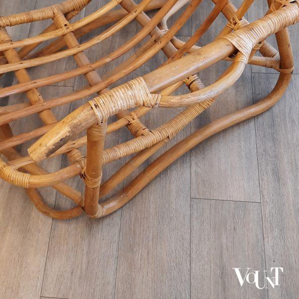Set van 2 rotan lounge stoelen, jaren '70/'80