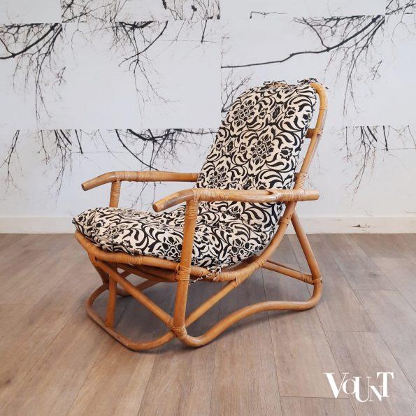 Set van 2 rotan lounge stoelen, jaren '70/'80