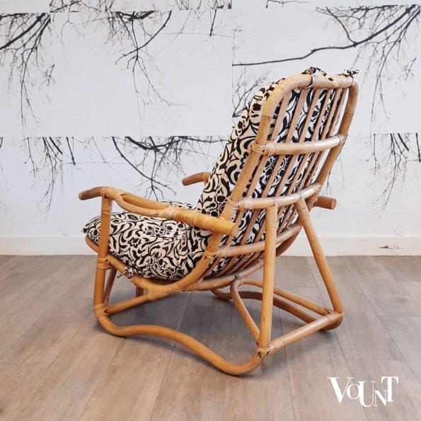 Set van 2 rotan lounge stoelen, jaren '70/'80