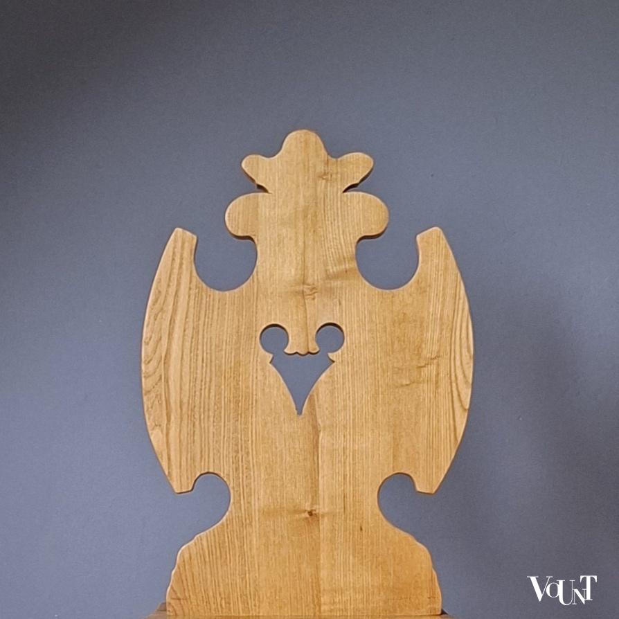 Grenen boerenstoel / Tiroler stoel, ca. jaren '70