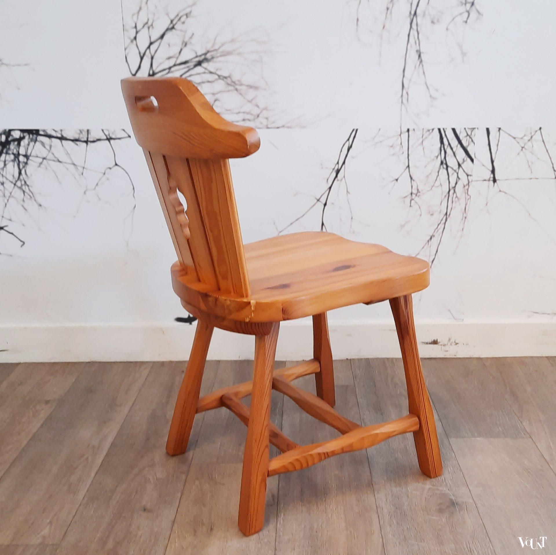 Grenenhouten boerenstoel, jaren '70