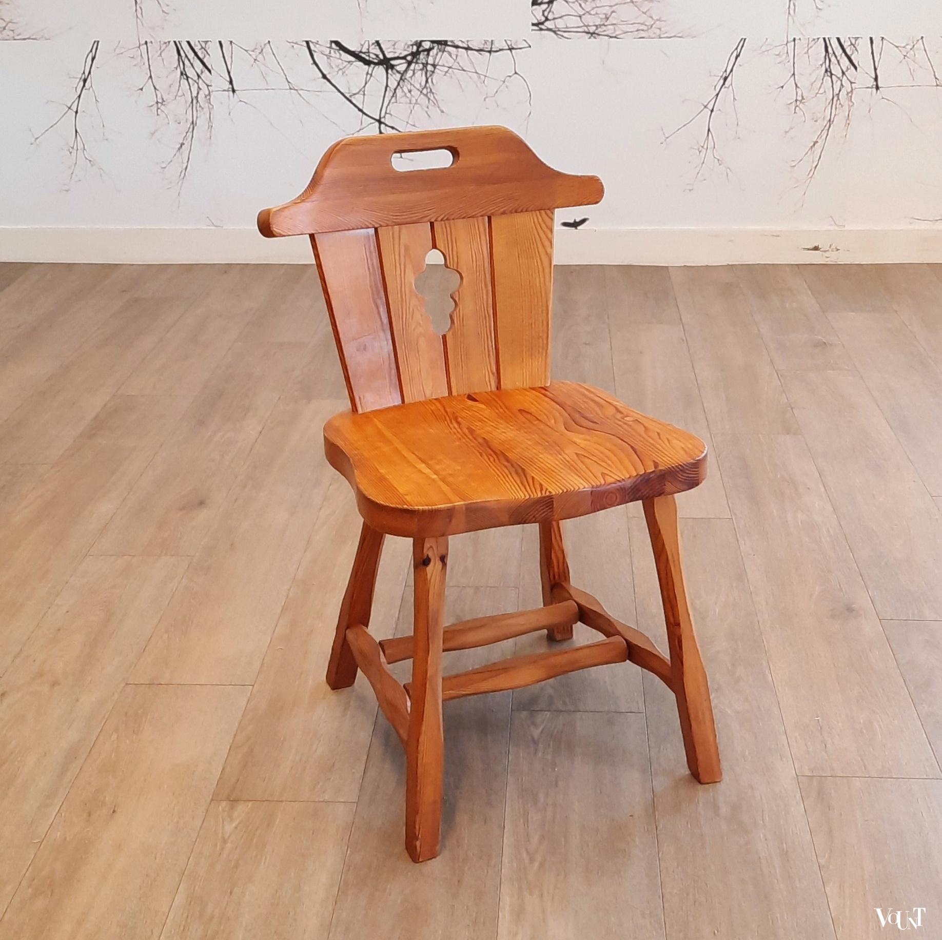 Grenenhouten boerenstoel, jaren '70