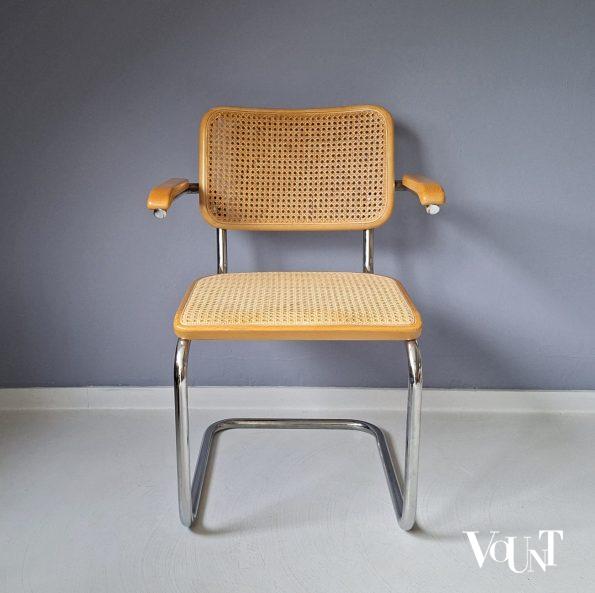 Blonde S64 stoel, Marcel Breuer voor Thonet, 1983