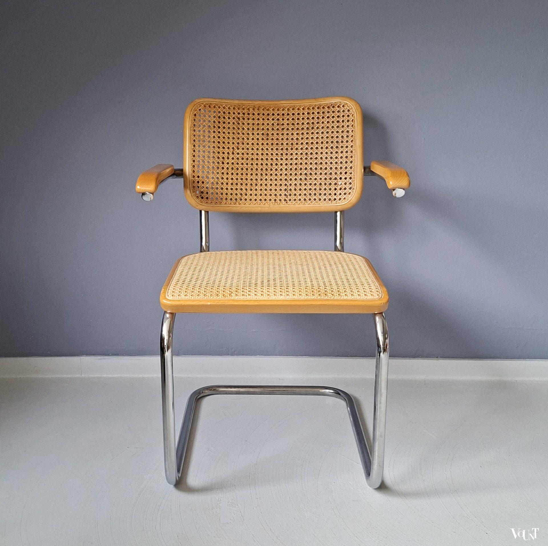 Blonde S64 stoel, Marcel Breuer voor Thonet, 1983