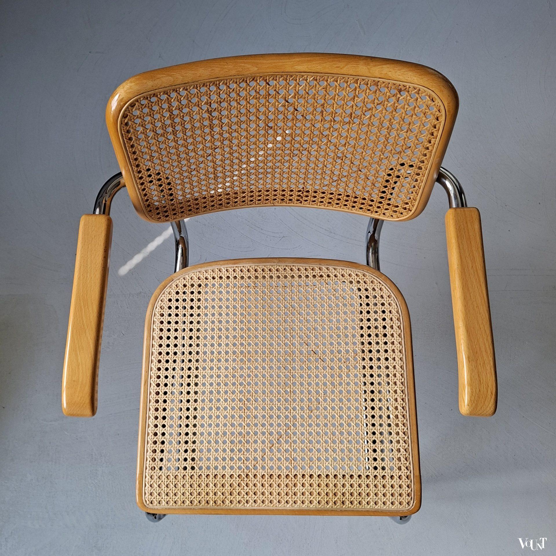 Blonde S64 stoel, Marcel Breuer voor Thonet, 1983
