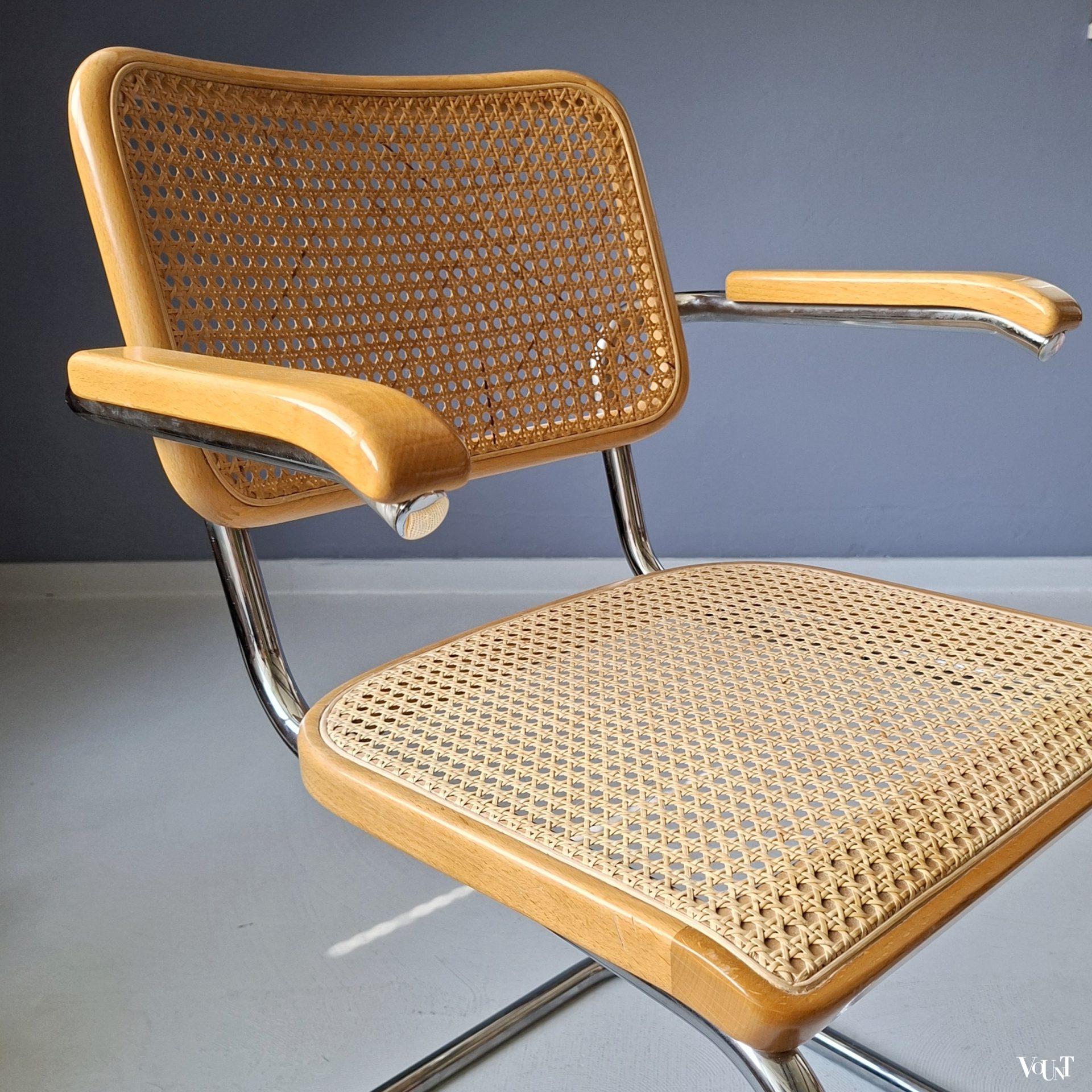 Blonde S64 stoel, Marcel Breuer voor Thonet, 1983