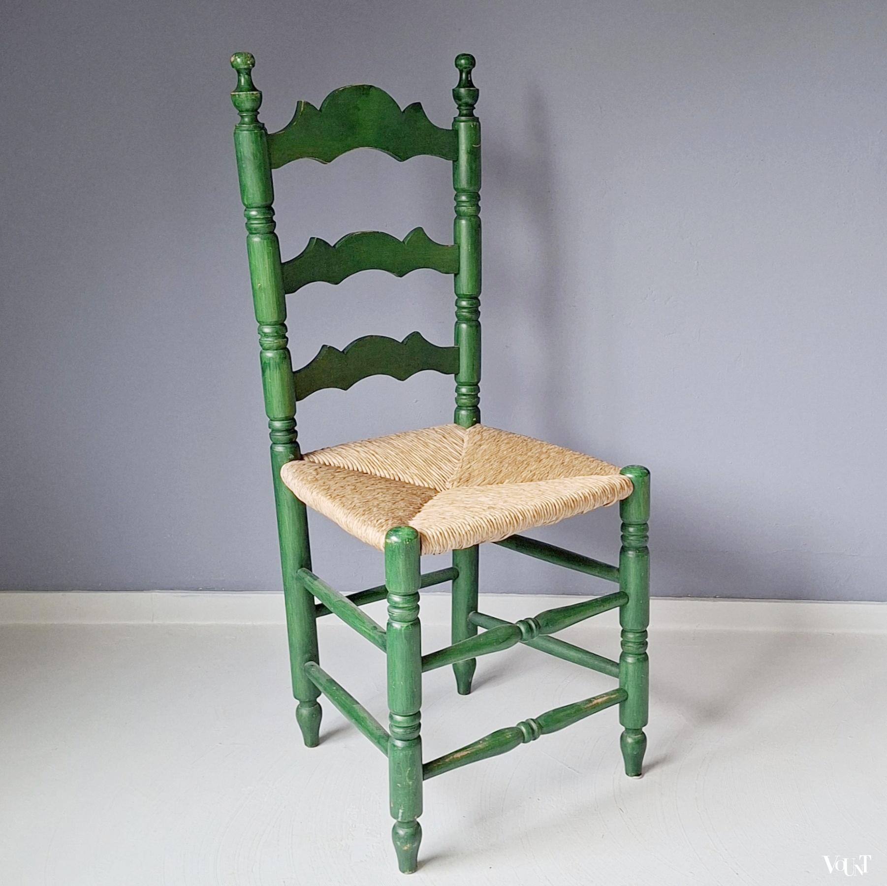 Groene knopstoel, jaren '70