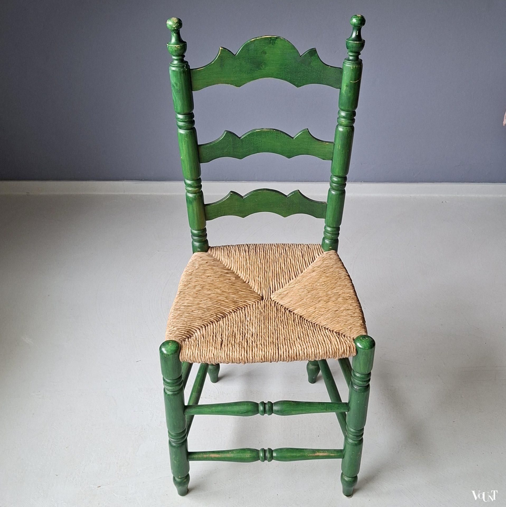 Groene knopstoel, jaren '70