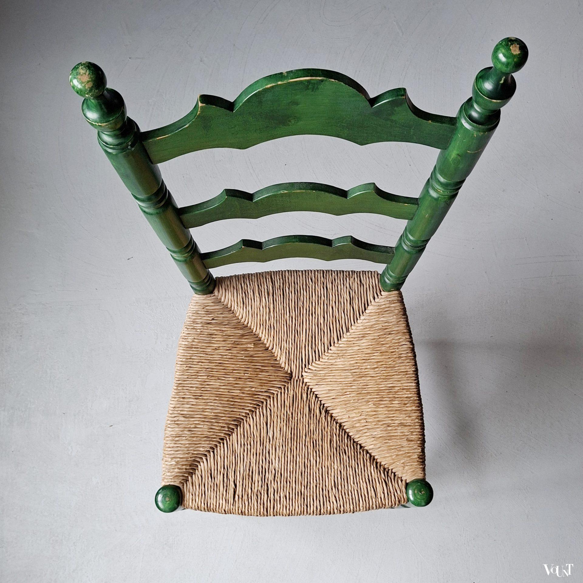 Groene knopstoel, jaren '70