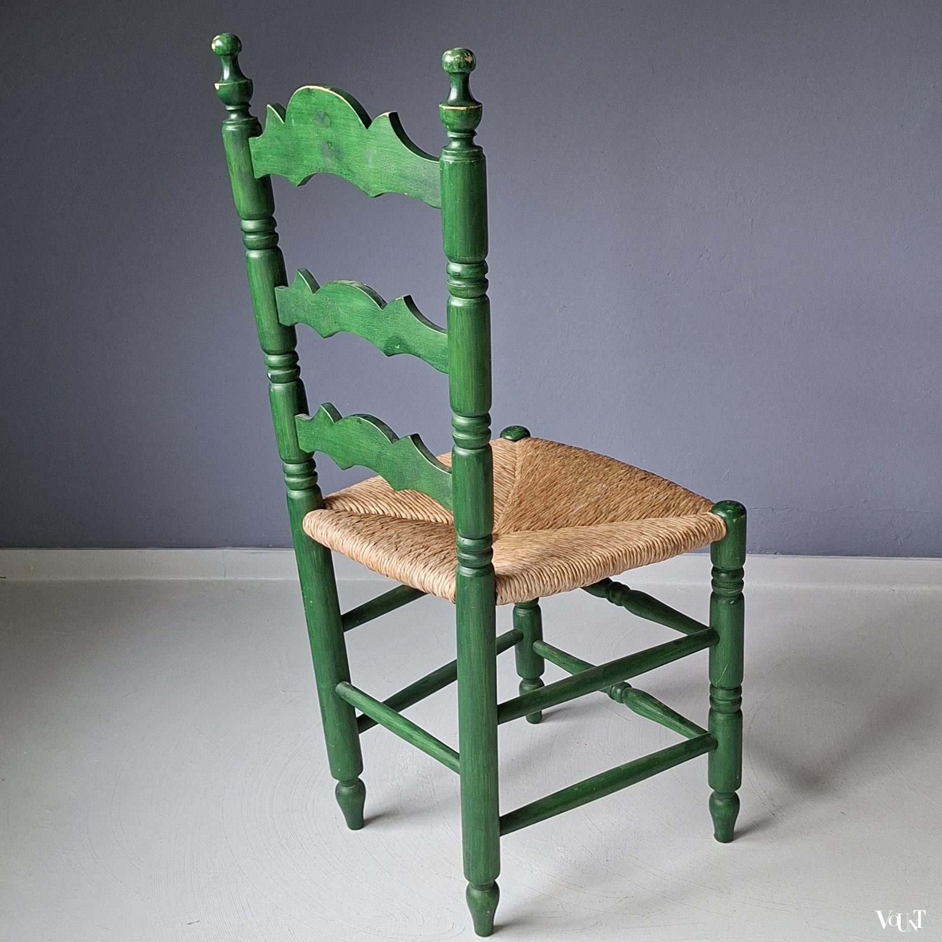 Groene knopstoel, jaren '70