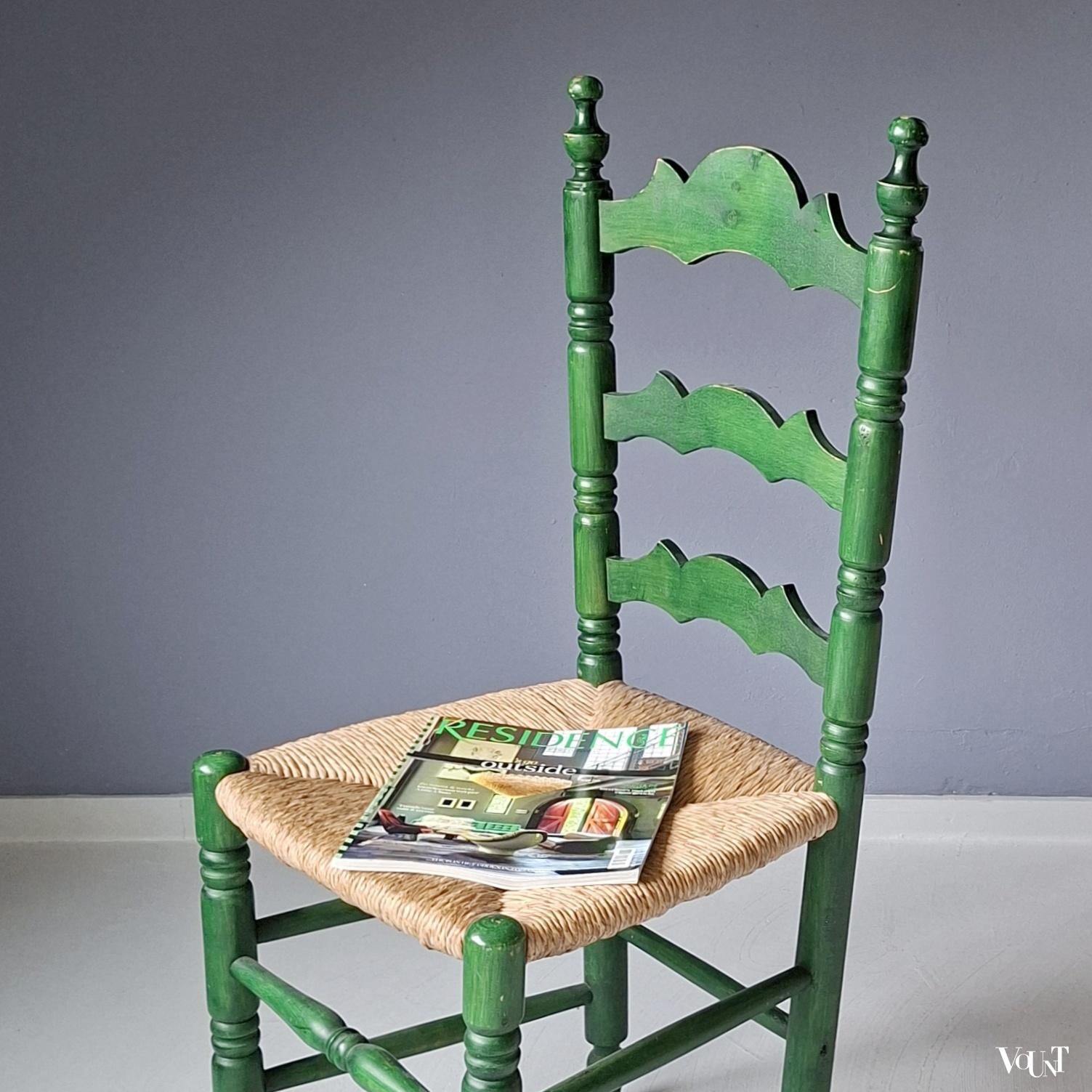 Groene knopstoel, jaren '70