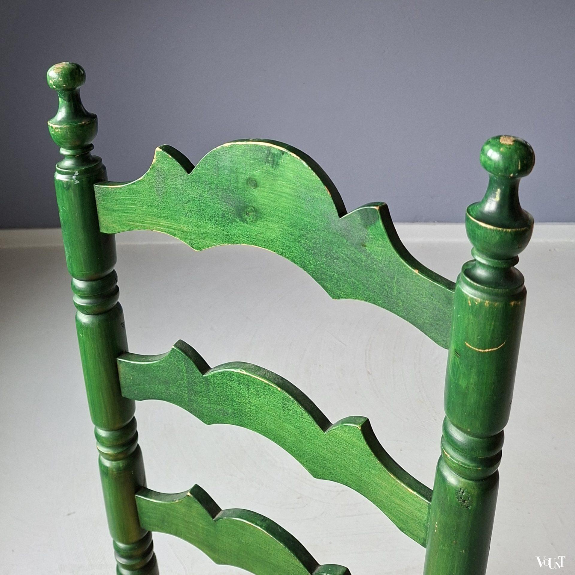 Groene knopstoel, jaren '70