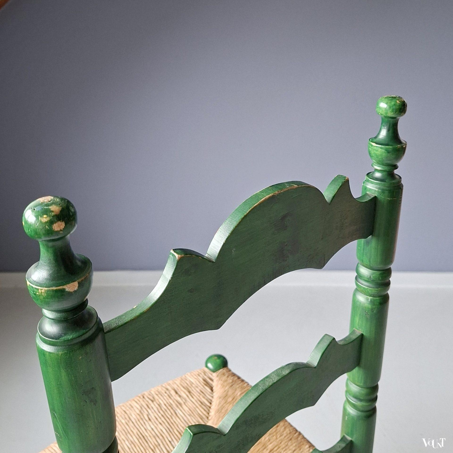 Groene knopstoel, jaren '70