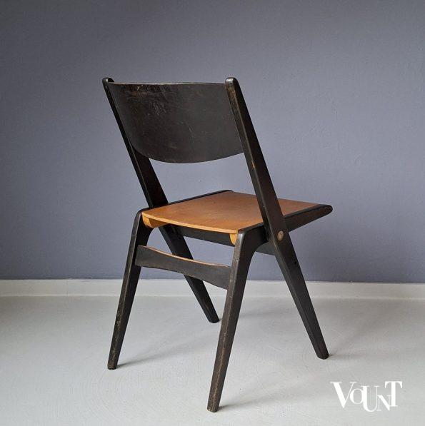 Two-toned houten klapstoel, jaren '50
