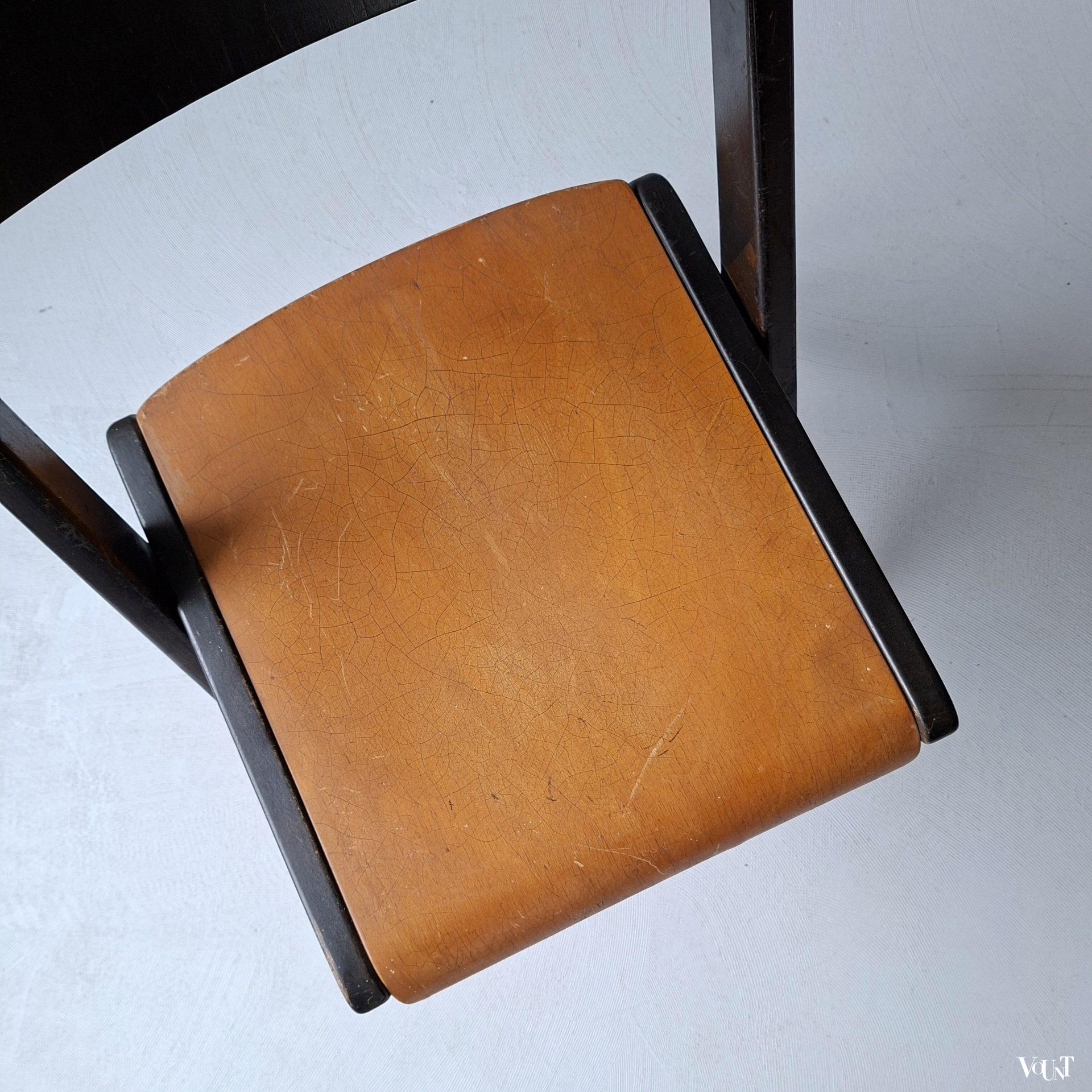 Two-toned houten klapstoel, jaren '50
