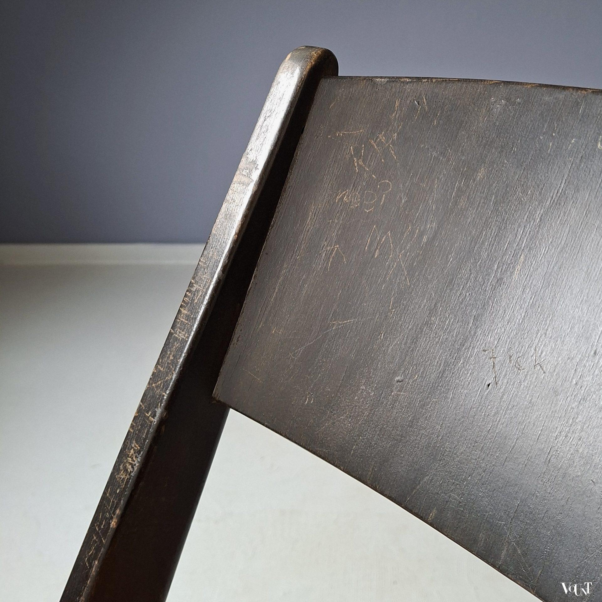 Two-toned houten klapstoel, jaren '50