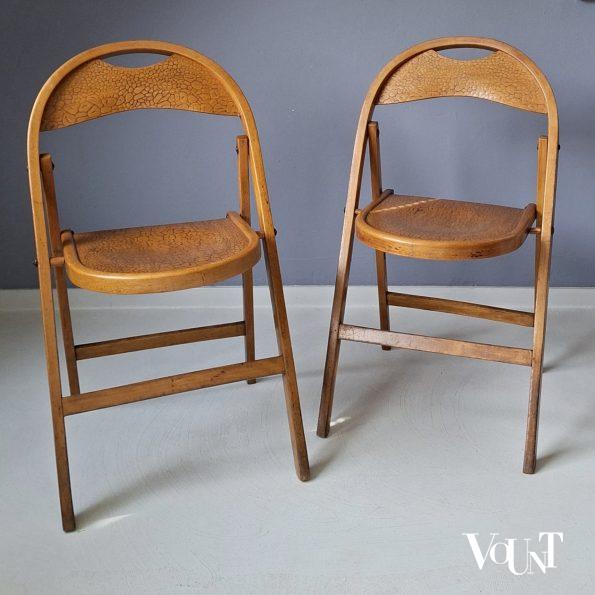 Set van 2 klapstoelen nr. B 751, ca. jaren '50