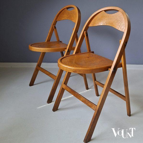 Set van 2 klapstoelen nr. B 751, ca. jaren '50